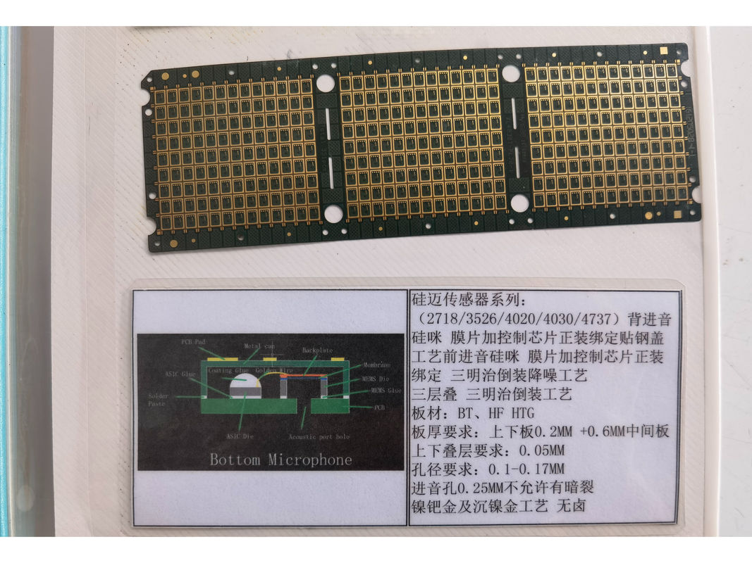 ENIG Поверхностная отделка IC Субстрат PCB IC Круговая плата 0,2 мм Основной материал BT HF HTG